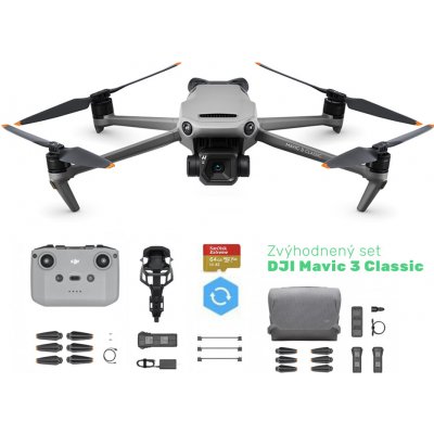 DJI Mavic 3 Classic + DJI Care 2 roky + Fly More Kit + SanDisk 64GB – Sleviste.cz
