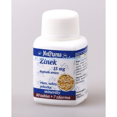 MedPharma Zinek 15 mg 37 tablet – Zboží Mobilmania