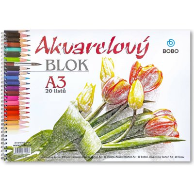 Bobo akvarelový blok A3 20 listů – Zboží Dáma