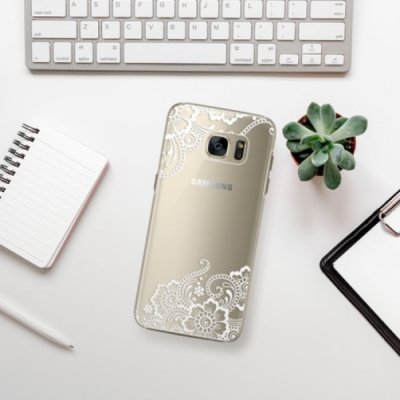 Pouzdro iSaprio White Lace 02 - Samsung Galaxy S7 Edge