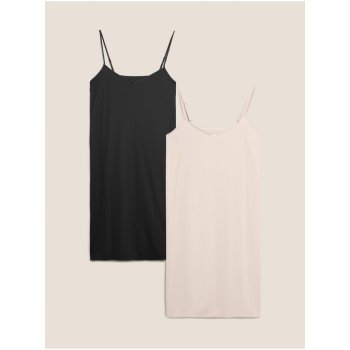 Marks & Spencer sada dvou dámských spodniček pod sukni v černé a bílé barvě