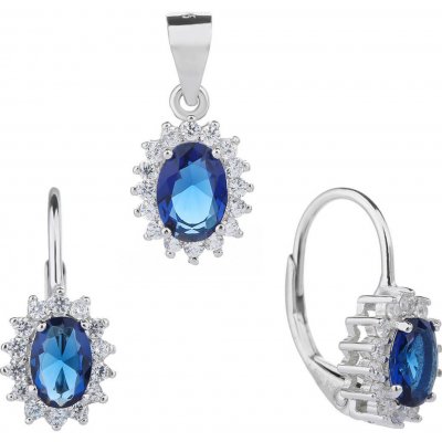 Bealio stříbrná souprava KRÁLOVSKÁ safírová 03-12358-2672 – Zboží Mobilmania