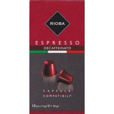 Rioba Espresso Decaffeinato 11 ks – Zbozi.Blesk.cz