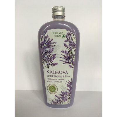 Bohemia Herbs Lavender regenerační krémová pěna do koupele 500 ml – Zboží Mobilmania