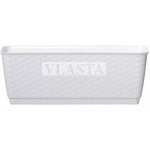 Prosperplast RATOLLA P Truhlík s podmiskou 38,6x15,4x14,2 cm ratan bílý – Hledejceny.cz