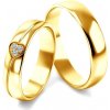 Prsteny Savicki Snubní prsteny žluté zlato kulaté SAVOBR314