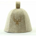 Velforia Čepice krémový zvonek motiv jelen – Zboží Dáma