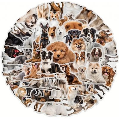 Set 50 samolepek pes – Zbozi.Blesk.cz
