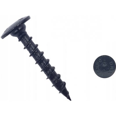 DOMAX CTO vrut pro zahradní architekturu Nastříkaný práškovou barvou černé (C) Ø8 x 50 mm (50 ks) – Sleviste.cz