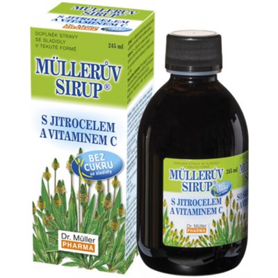 Dr. Müller Müllerův sirup s jitrocelem bez cukru 245 ml – Hledejceny.cz
