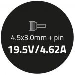 Qoltec 90W 19,5V 4,62A AZQOLNZ00050052 - neoriginální – Zboží Živě