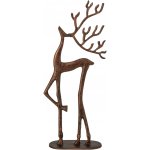 Měděná soška soba na podstavci z hliníku – 14*8*37 cm - J-Line by Jolipa – Hledejceny.cz