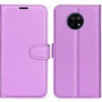 Litchi PU kožené peněženkové na mobil Nokia G50 - fialové – Sleviste.cz