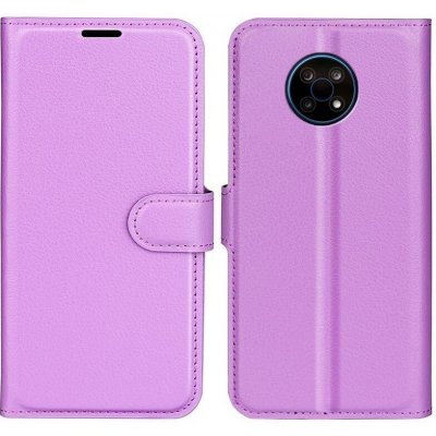 Litchi PU kožené peněženkové na mobil Nokia G50 - fialové – Sleviste.cz