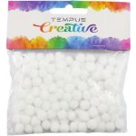 Tempus Kuličky pom poms bílá barva mini 120 ks – Sleviste.cz