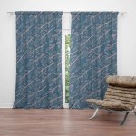 Sablio Závěs Růžové malované lístky: 2ks 140x250cm – Hledejceny.cz