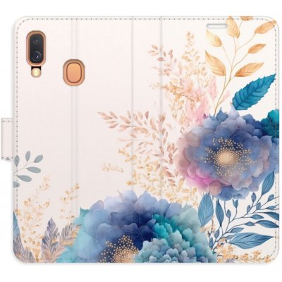 Pouzdro iSaprio Flip s kapsičkami na karty - Ornamental Flowers 03 Samsung Galaxy A40 – Zbozi.Blesk.cz