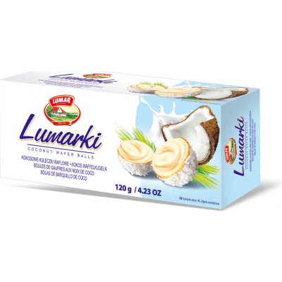 Lumar Lumarki vaflové bonbóny s lehkým krémem a kokosem 120 g – Zboží Dáma