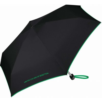 Benetton 56401 dámský skládací mini deštník do kabelky černý – Zboží Mobilmania