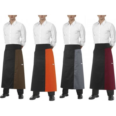 Egochef Barmanská zástěra do pasu Double Černohnědá E-6109009C – Hledejceny.cz