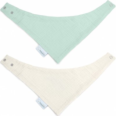 Albero Mio Mušelínový slintáček (2ks) - mátová – Sleviste.cz