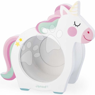 Dřevěná pokladnička Jednorožec Unicorn Moneybox Janod bílá J04655 – Hledejceny.cz