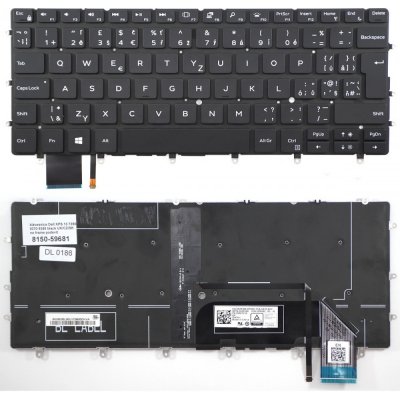 česká klávesnice Dell XPS 13 7390 9370 9380 černá CZ/SK no frame – Zboží Živě