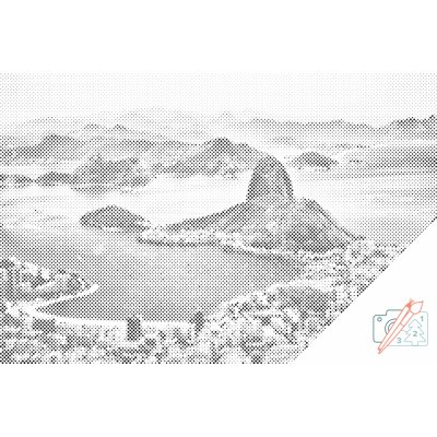 Vymalujsisam.cz Tečkování - Rio De Janeiro Velikost: 40x60cm, Rámování: Pouze srolované plátno, Barva teček: Zelená – Zbozi.Blesk.cz