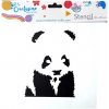 Kreslící šablona Creatissimo plastová šablona Panda 20 x 20 cm