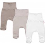 Baby Nellys Rostoucí výhodná sada 3x polodupačky pro miminko Nature béžová taupe bílá – Zboží Dáma