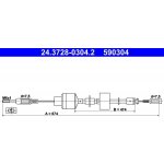 Tažné lanko, ovládání spojky ATE 24.3728-0304.2 (24372803042) – Sleviste.cz