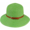 Klobouk Biju Dámský slaměný klobouk s páskem 9001631 zelený
