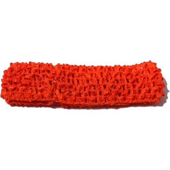 Elastická čelenka síťovaná úzká pestré barvy oranžová