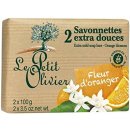 Le Petit Olivier mýdlo Pomerančový květ 2 x 100 g