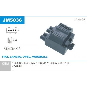 Zapalovací cívka JANMOR JM5036