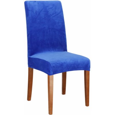 Potah na židli elastický, modrý samet SPRINGOS SPANDEX – Zboží Mobilmania