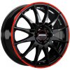 Alu kolo, lité kolo Ronal R54 7x17 5x112 ET45 black red rim