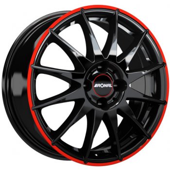 Ronal R54 7x17 5x112 ET45 black red rim