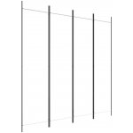vidaXL 4dílný paraván bílý 200 x 200 cm textil – Zboží Dáma