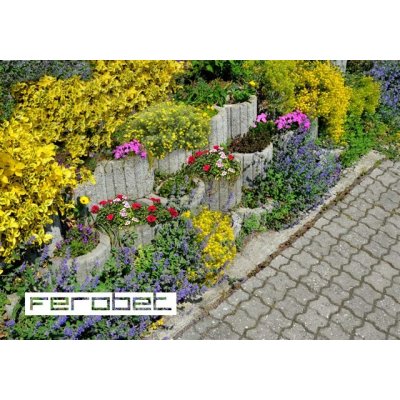 FEROBET Svahová tvárnice RONDA 23*30*20cm - Standard hrubozrnný Přírodní – Hledejceny.cz