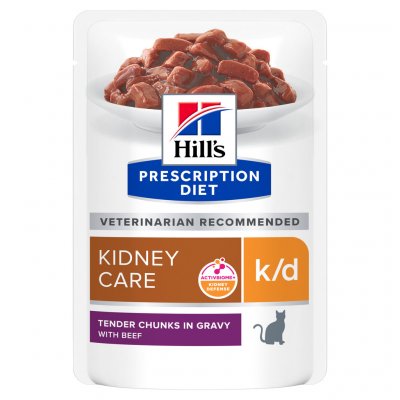 Hill's Prescription Diet k/d Péče o ledviny hovězí 12 x 85 g – Hledejceny.cz