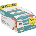 Pampers vlhčené ubrousky Sensitive 9 x 80 ks – Hledejceny.cz