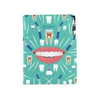 Design A4 týdenní 2027 mátová – Zboží Živě