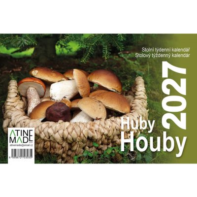 Houby, stolní, týdenní, 14 x 21,4 cm 2027 – Zboží Mobilmania