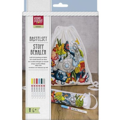 Knorr Prandell Plátěný batoh a penál Mořský svět + sada fixů na textil 6ks – Hledejceny.cz