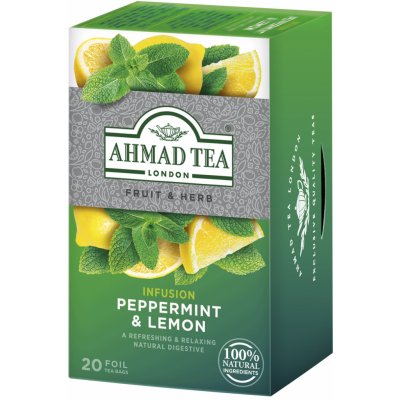 Ahmad Tea Peppermint and Lemon alupack 20 sáčků 1,5 – Zboží Dáma