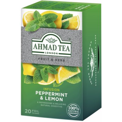 Ahmad Tea Peppermint and Lemon alupack 20 sáčků 1,5 – Zbozi.Blesk.cz