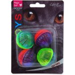 Magic Cat míček děrovaný plastový s rolničkou 3,75 cm 4 ks – Sleviste.cz