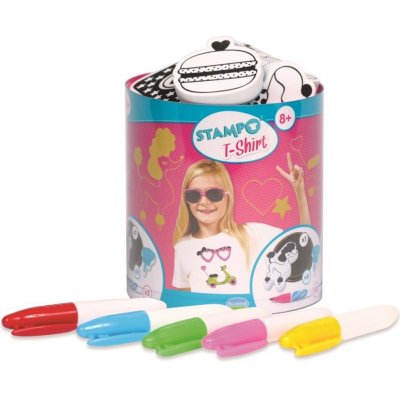 Aladine Razítka na textil Stampo T-Shirt, 8 ks - Párty pro holky – Zboží Mobilmania