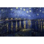 Figured ART Diamantové malování VAN GOGH HVĚZDNÁ NOC NA BŘEHU RHONY 40 x 50 cm na rámu – Hledejceny.cz